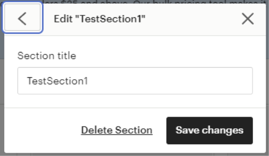 Create new Etsy shop sections - How to guide