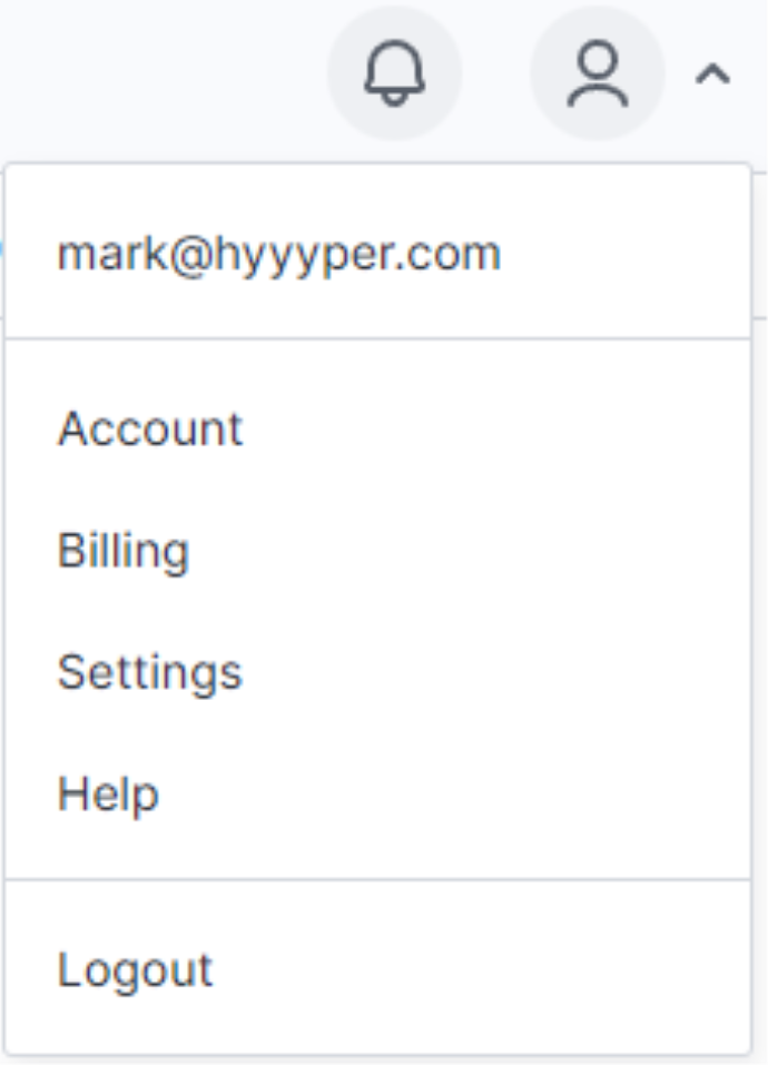 Image showing how to navigate to the account page